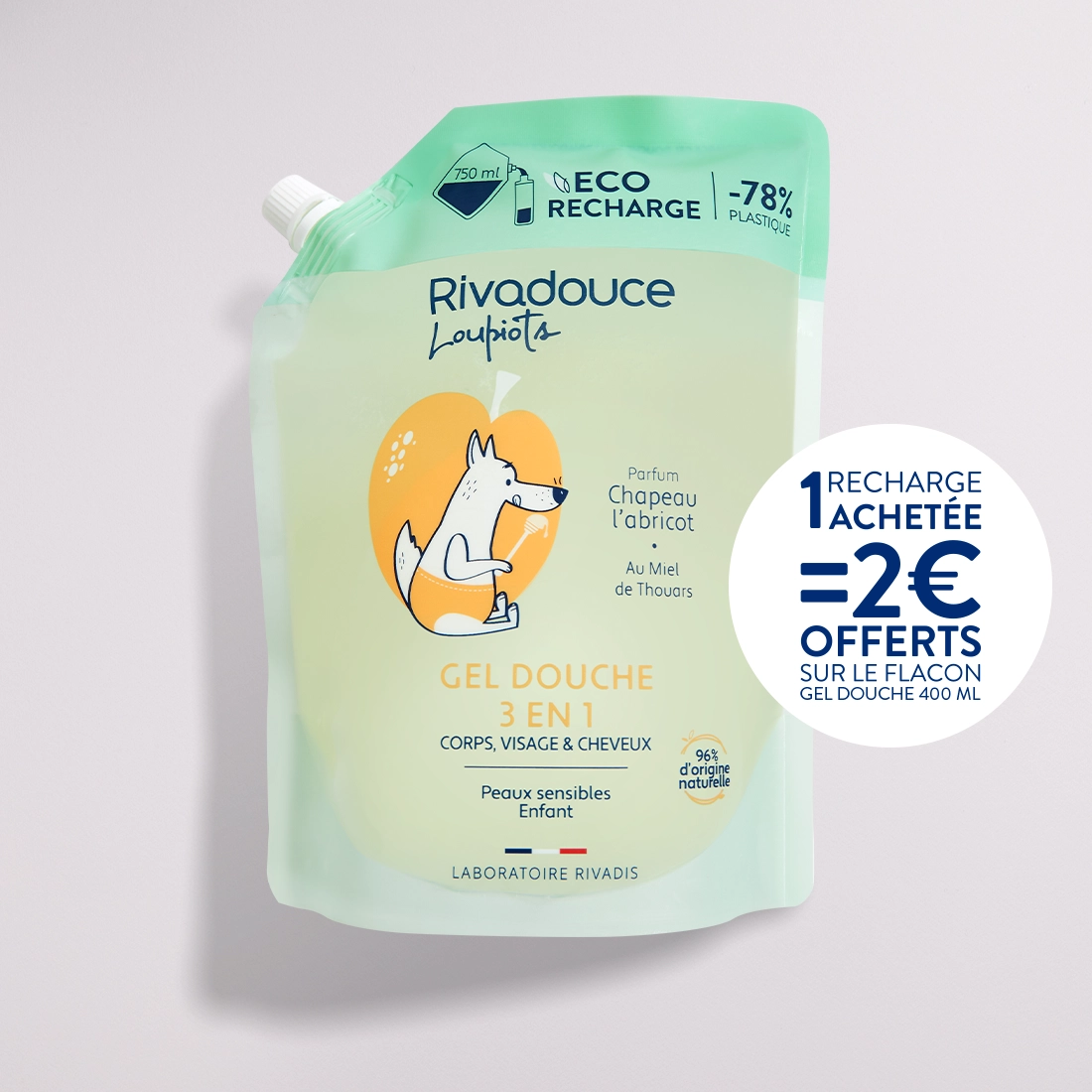 ECO-RECHARGE CHAPEAU L'ABRICOT LOUPIOTS 750ML image number null